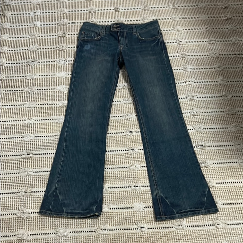 Buffalo David Bitton Blue Flare Wide Leg Denim
